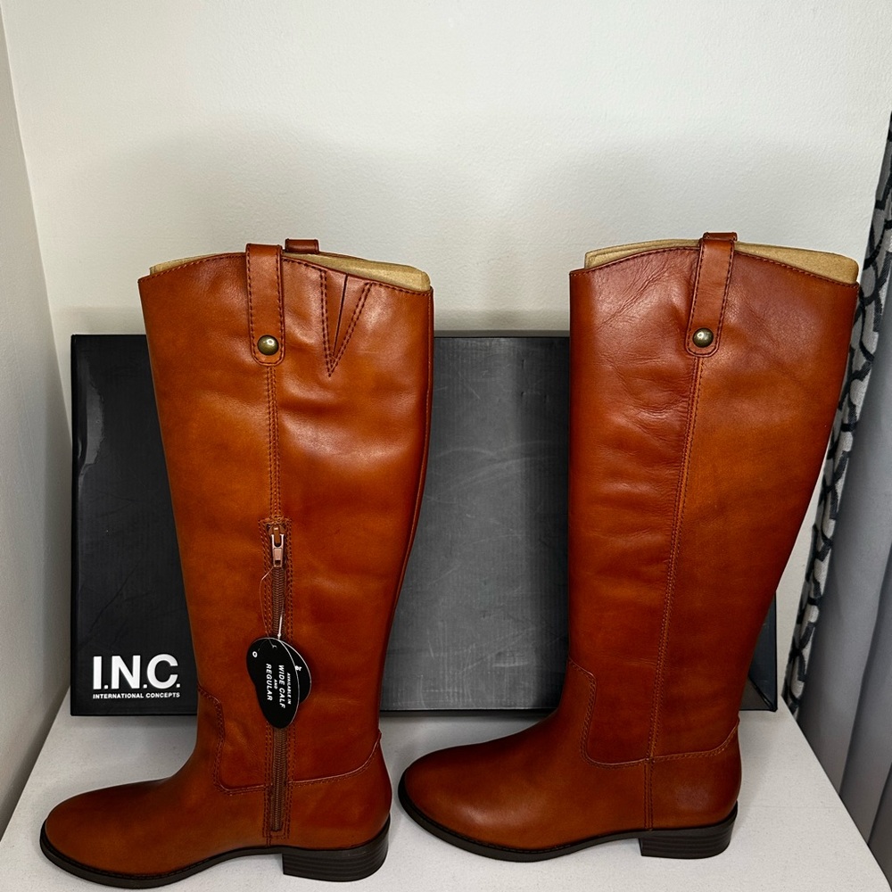 INC International Concepts Women's  Leather Boots - Picture 5 of 13